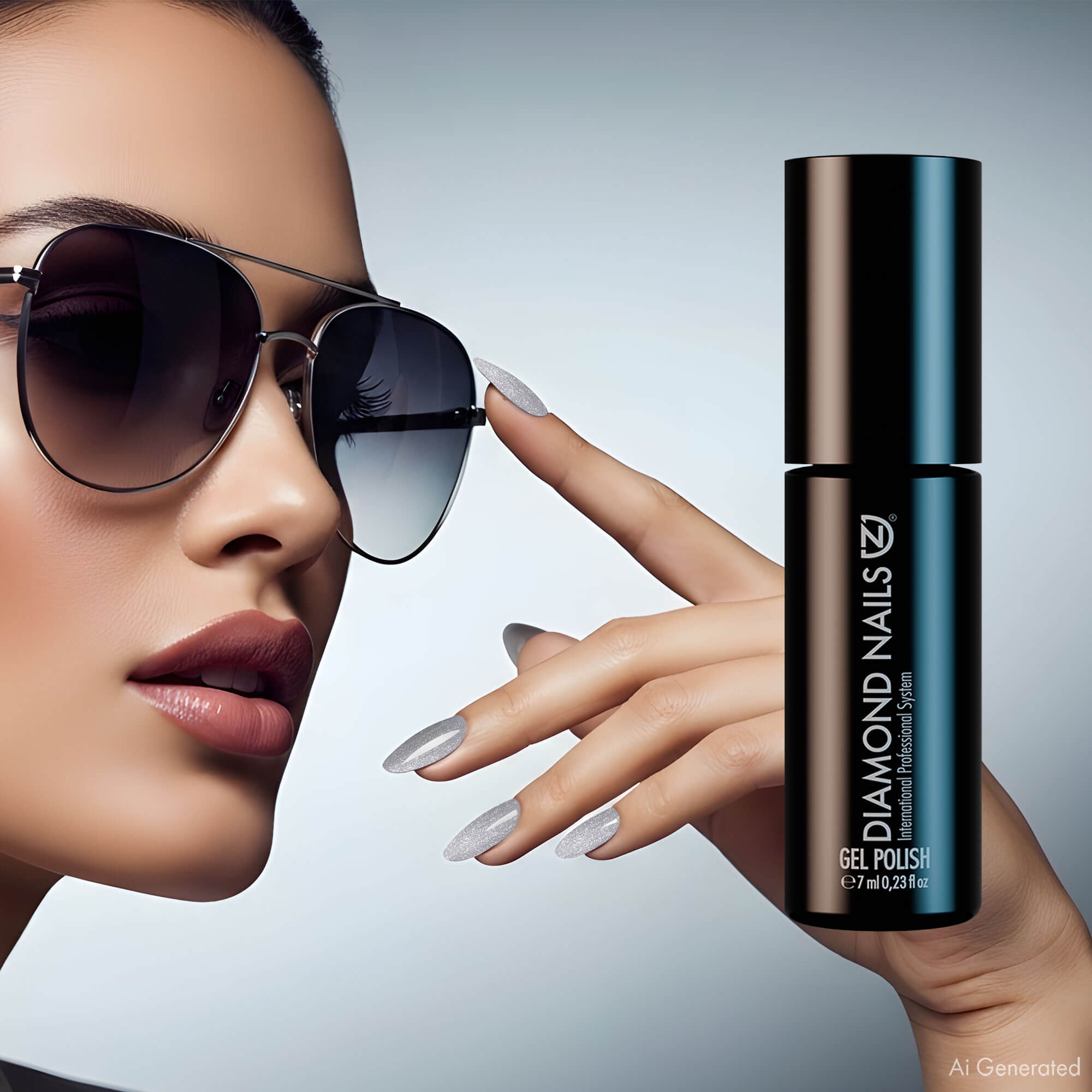 Gel Polish – Silver Purple Metallic – DN165 – 7ml – HEMA Free