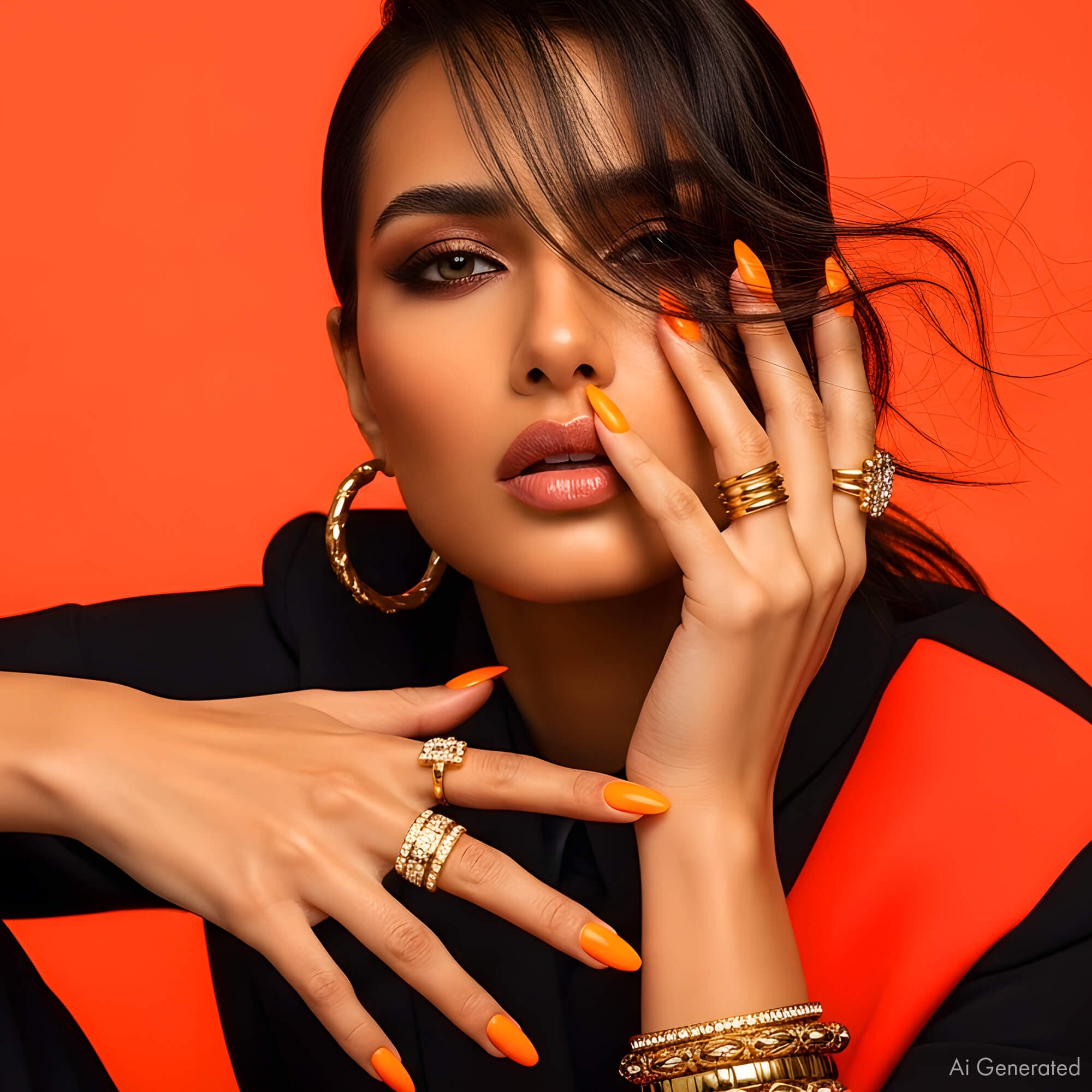 Gel Polish – Neon Orange – DN050 – 4ml – HEMA Free