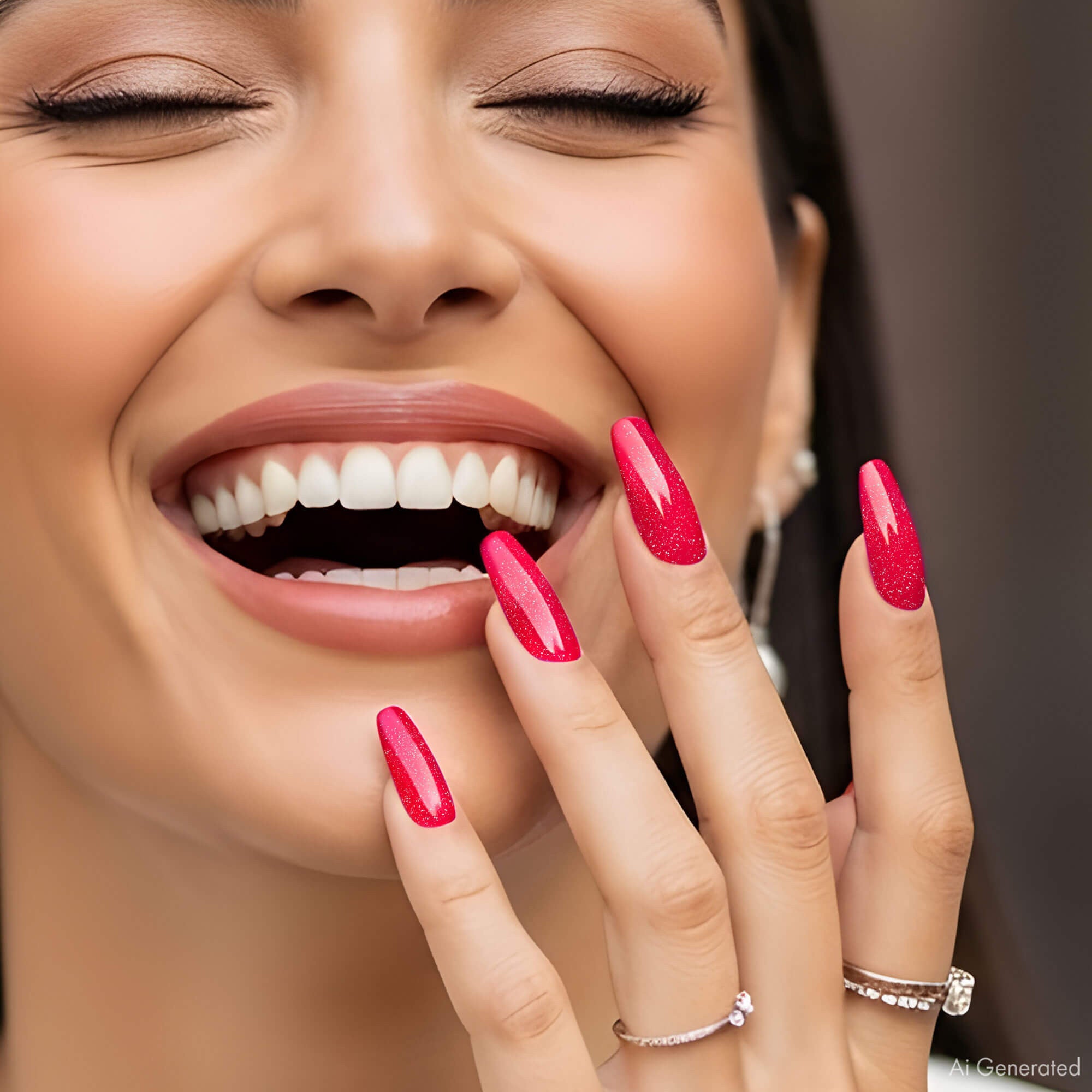 Gel Polish – Sparkly Neon Pink – DN193 – 4ml – HEMA Free