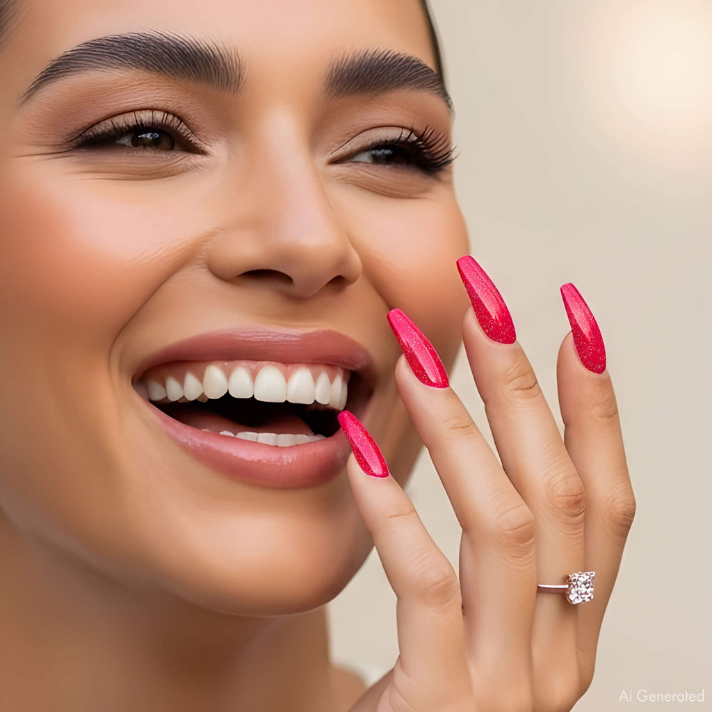 Gel Polish – Sparkly Neon Pink – DN193 – 4ml – HEMA Free