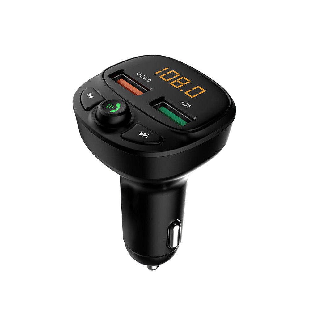 Car Phone Charger FM Transmitter With Wireless Adapter Suitable For iPhone & Android