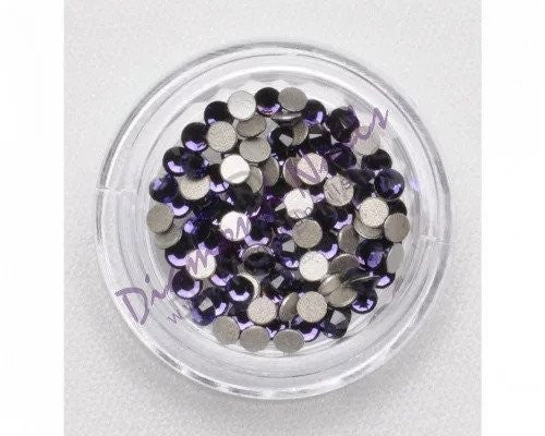 Large Dark Violet Rhinestones, 100pcs