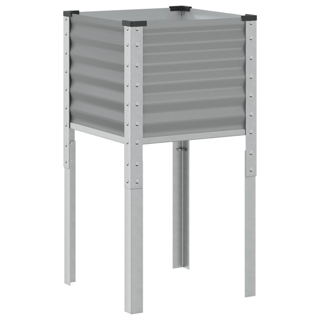 NNEVL Garden Planter Grey 45x45x88 cm Steel