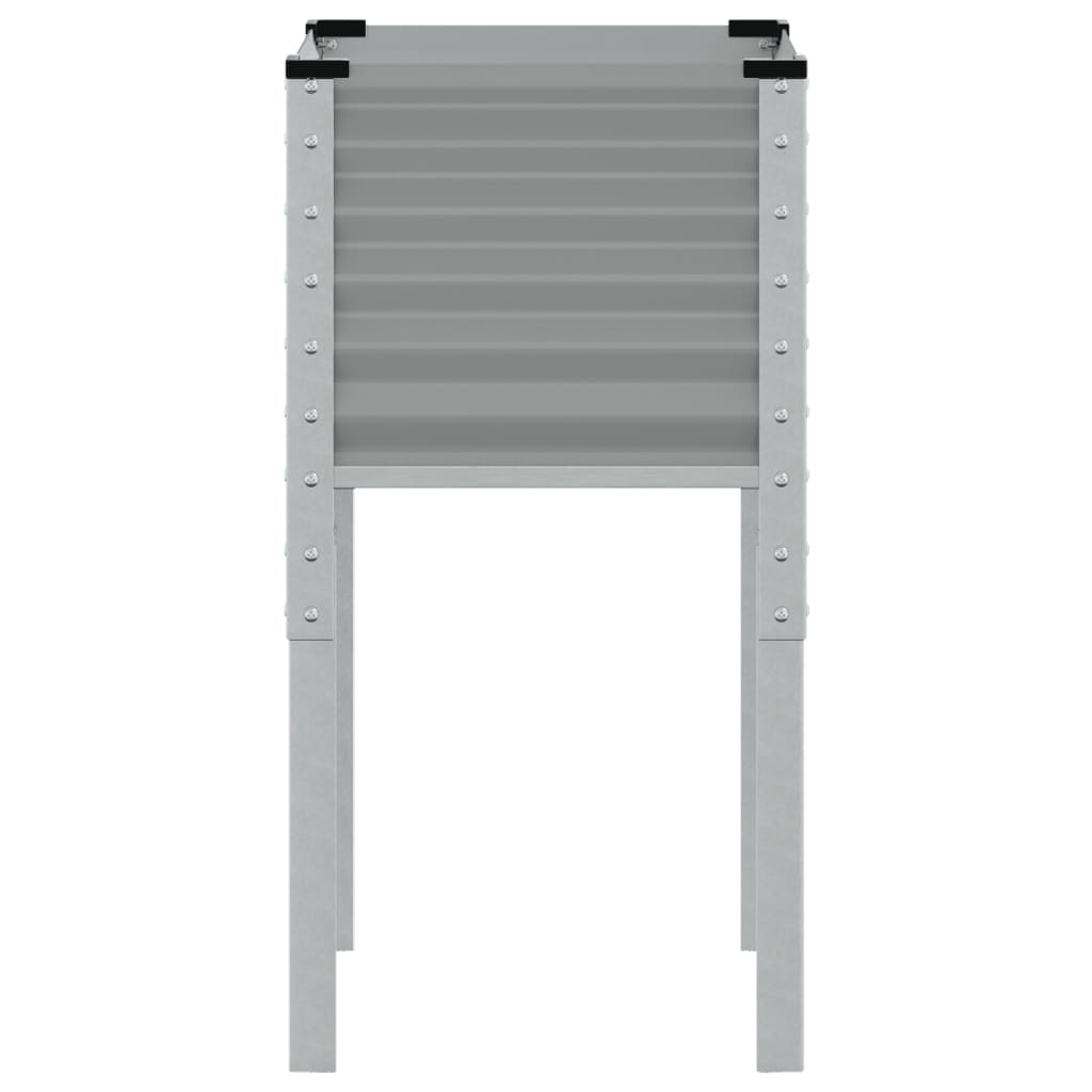 NNEVL Garden Planter Grey 45x45x88 cm Steel