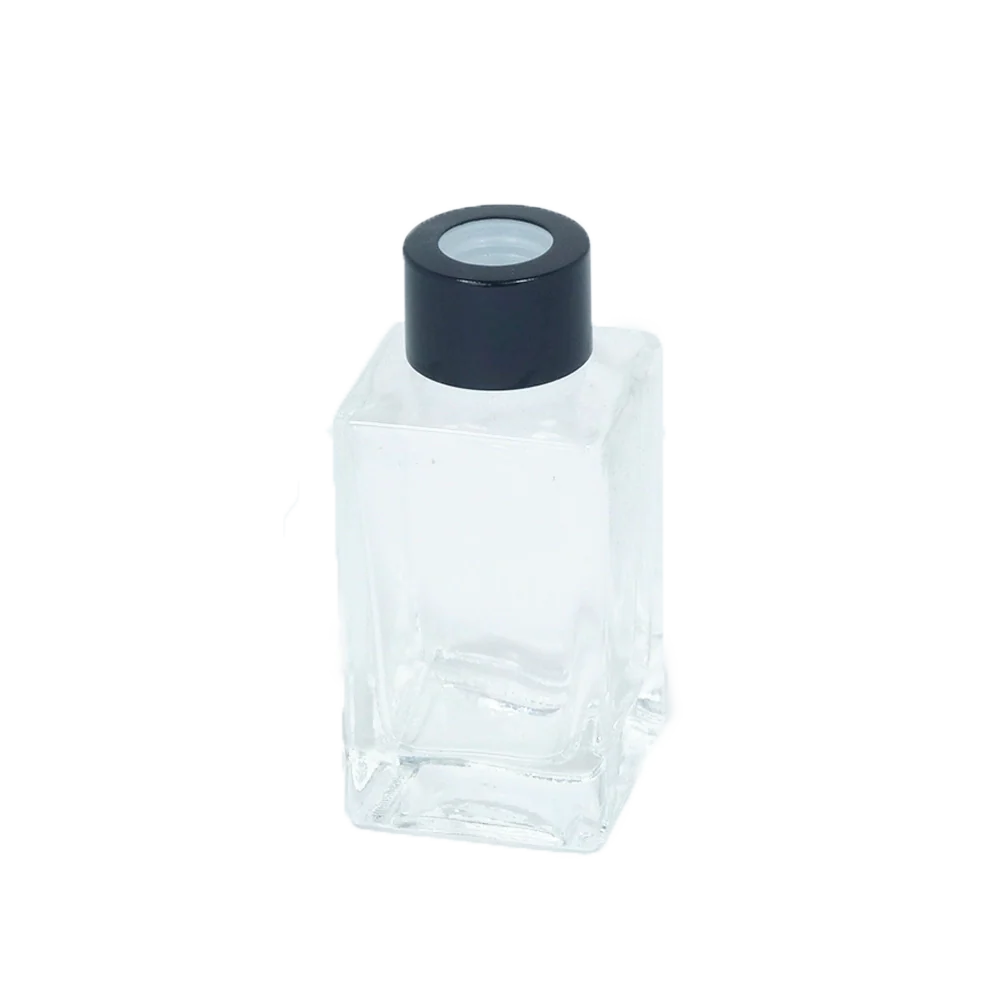 Bouteille en verre bouchon noir