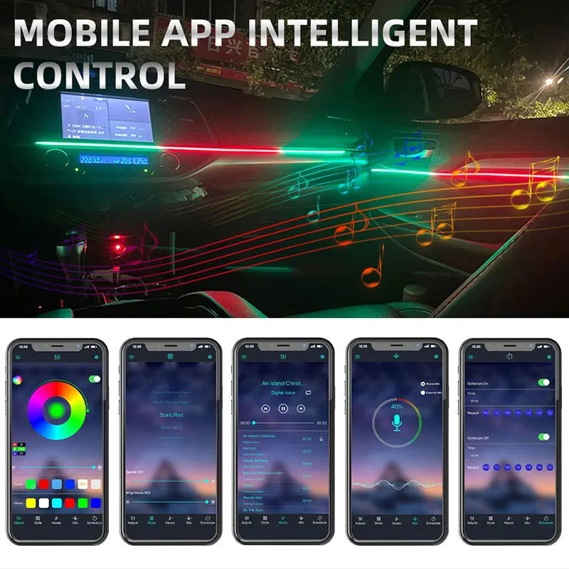 OEM Factory Customization LED Car Ambient Light Kit 18/22 RGB Dynamic Symphony Interior LED Lights for Cars