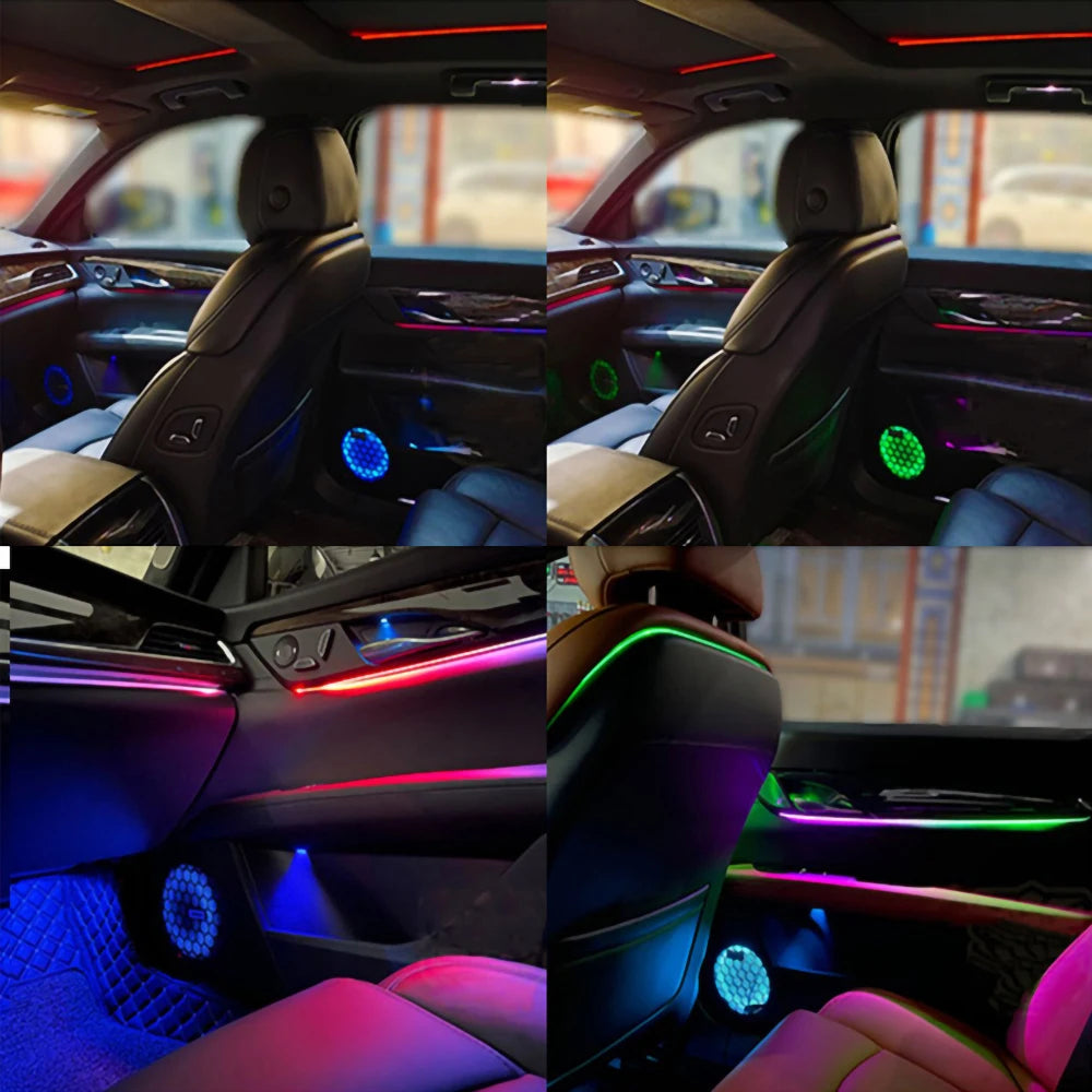 OEM Factory Customization Ambient Light Car Led Lamp 18 / 22 in 1 RGB Dynamic Symphony Interior Led Car Lights