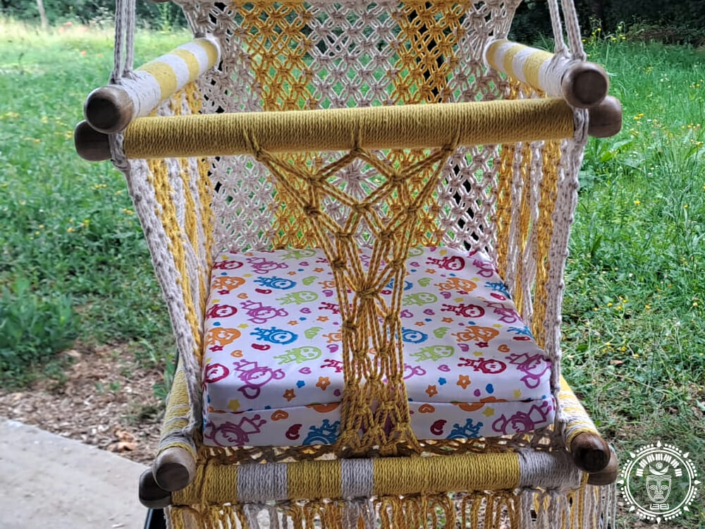 Hamac bebe macrame Amarillo 1
