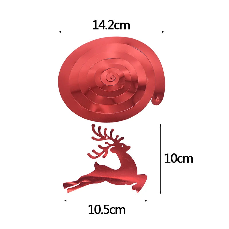 6pcs/set Christmas Spiral Hanging Deco Mini Christmas Tree Banner Snowflake Swirl Ceiling Deco For New Year Xmas Party Ornaments