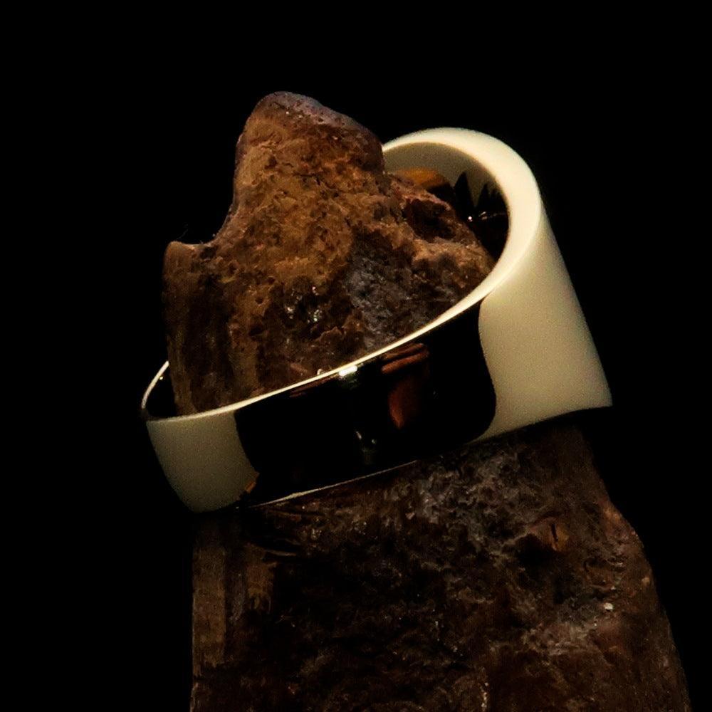 Perfectly crafted Men's National Flag Ring India - solid Brass