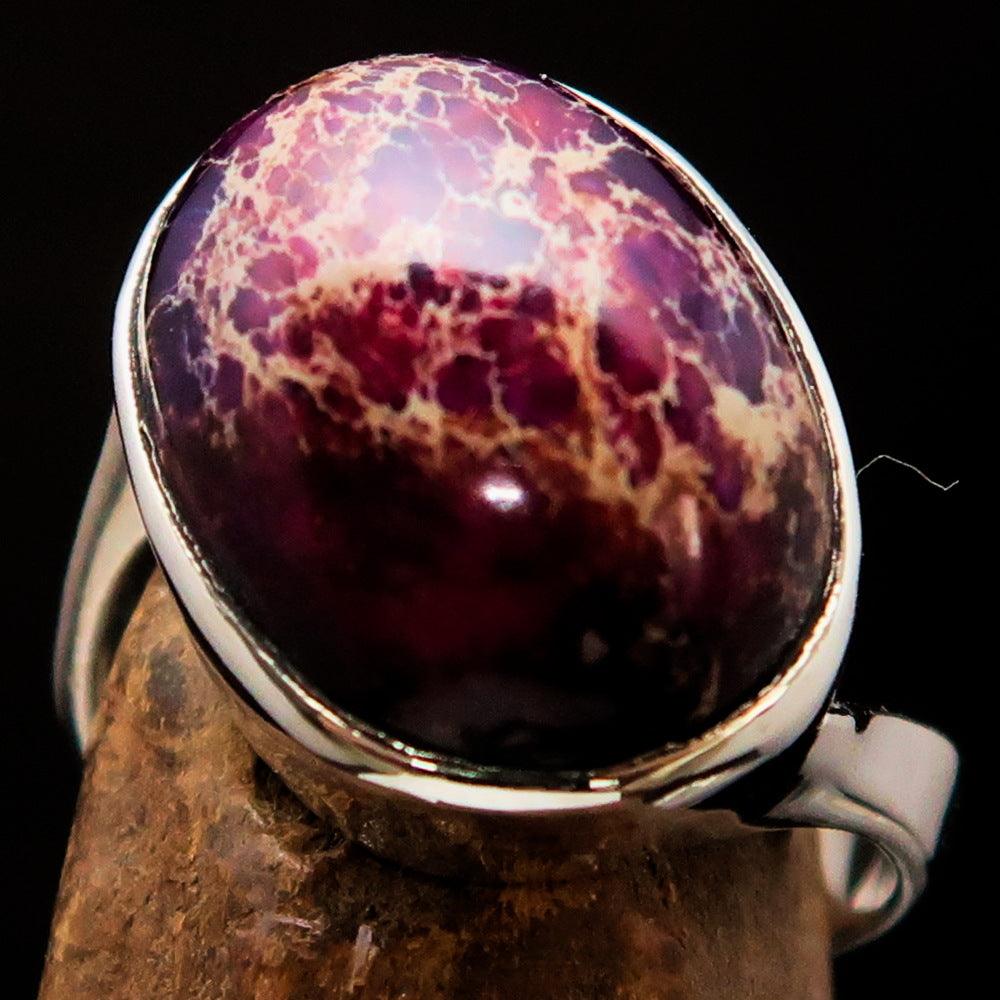 Pietersite Ring, Sterling Silver Ring, purple Pietersite, gemstone silver ring, unique design, handmade gemstone ring gift for her - Size 10