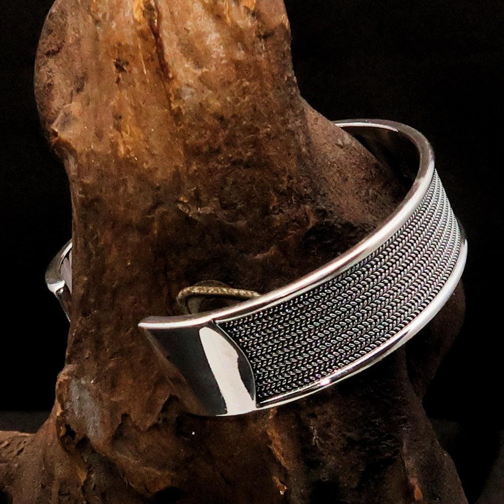 Excellent handcrafted minimalistic Sterling Silver Bracelet / Bangle