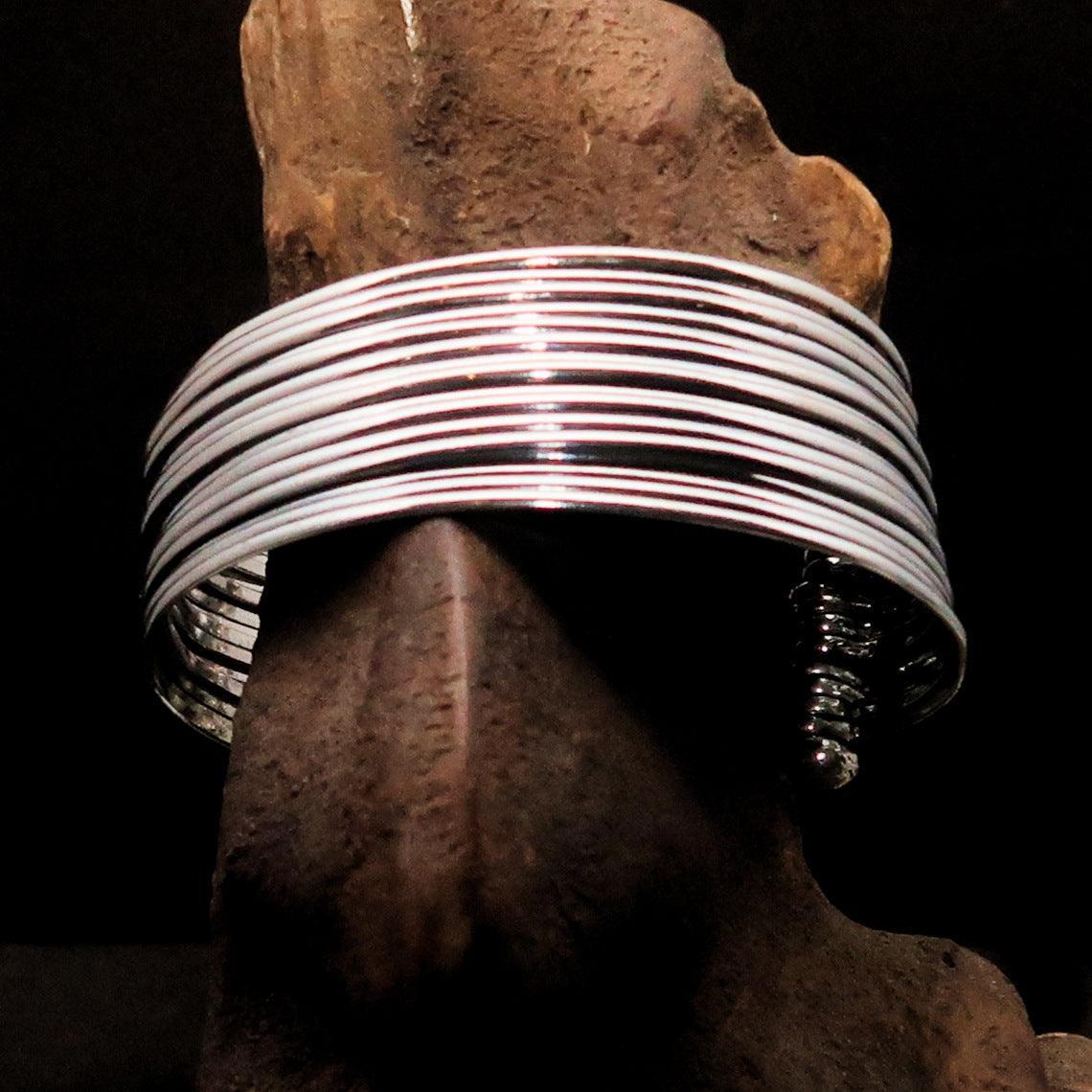 Excellent handcrafted minimalistic 16 String Sterling Silver Bracelet / Bangle