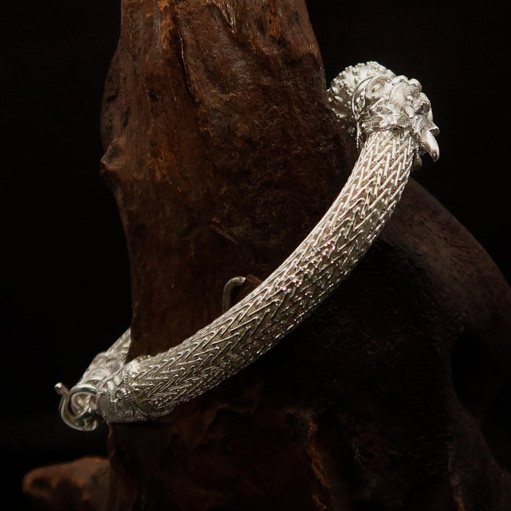 Stunning handcrafted Sterling Silver Two Dragon Ball Bracelet