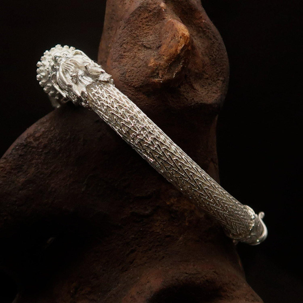 Stunning handcrafted Sterling Silver Two Dragon Ball Bracelet