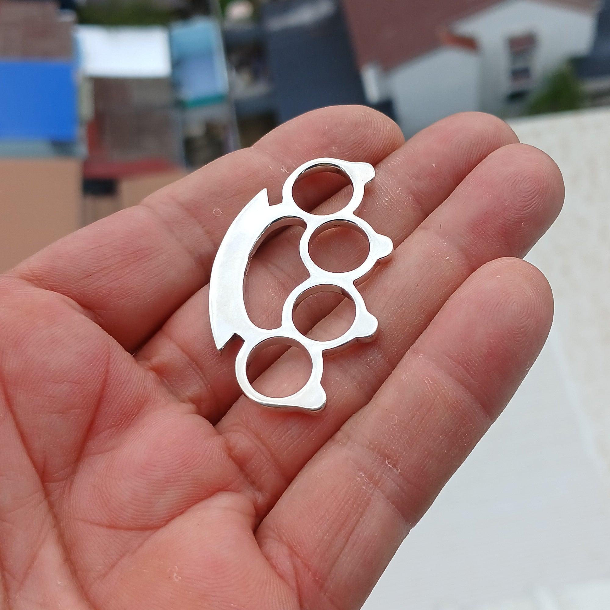 Knuckle Duster Silver Pendant, Sterling Silver knuckle duster Charm, Excellent Details hallmarked 925