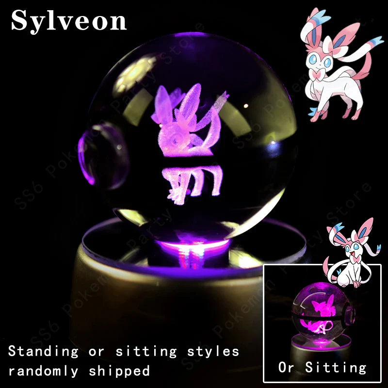 Pokemon Crystal Ball 3D Lamp Night Light