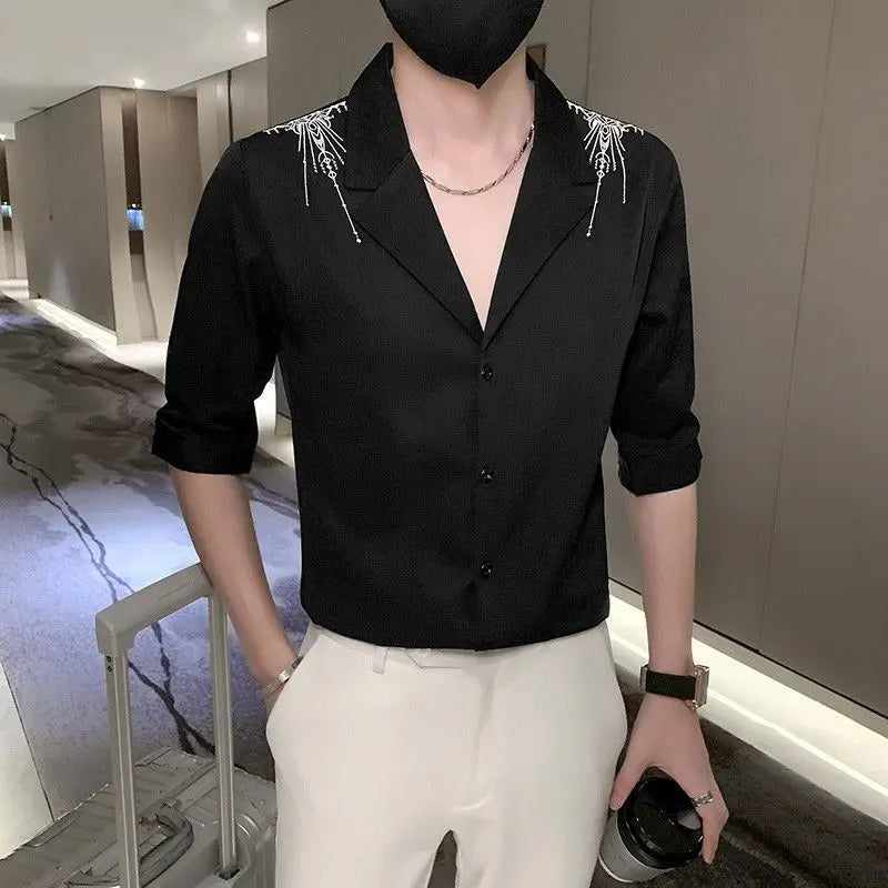 2025 New Men's Summer Trendy Brand High-end Slim Fit