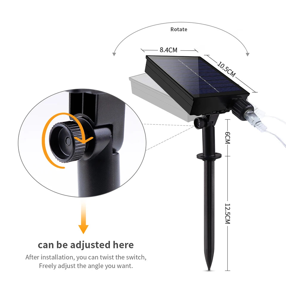 100M Fast Charge Large Size Solar Panel LED Solar Light Outdoor Garden Fairy Lights String Christmas Garland Yard Decoration