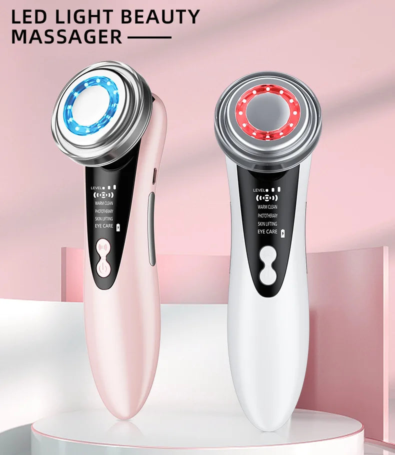 Multifunction Facial Massager 4 in 1 RF EMS Facial Radio Frequency Device Wireless Beauty Photon Skin Rejuvenation Instrument
