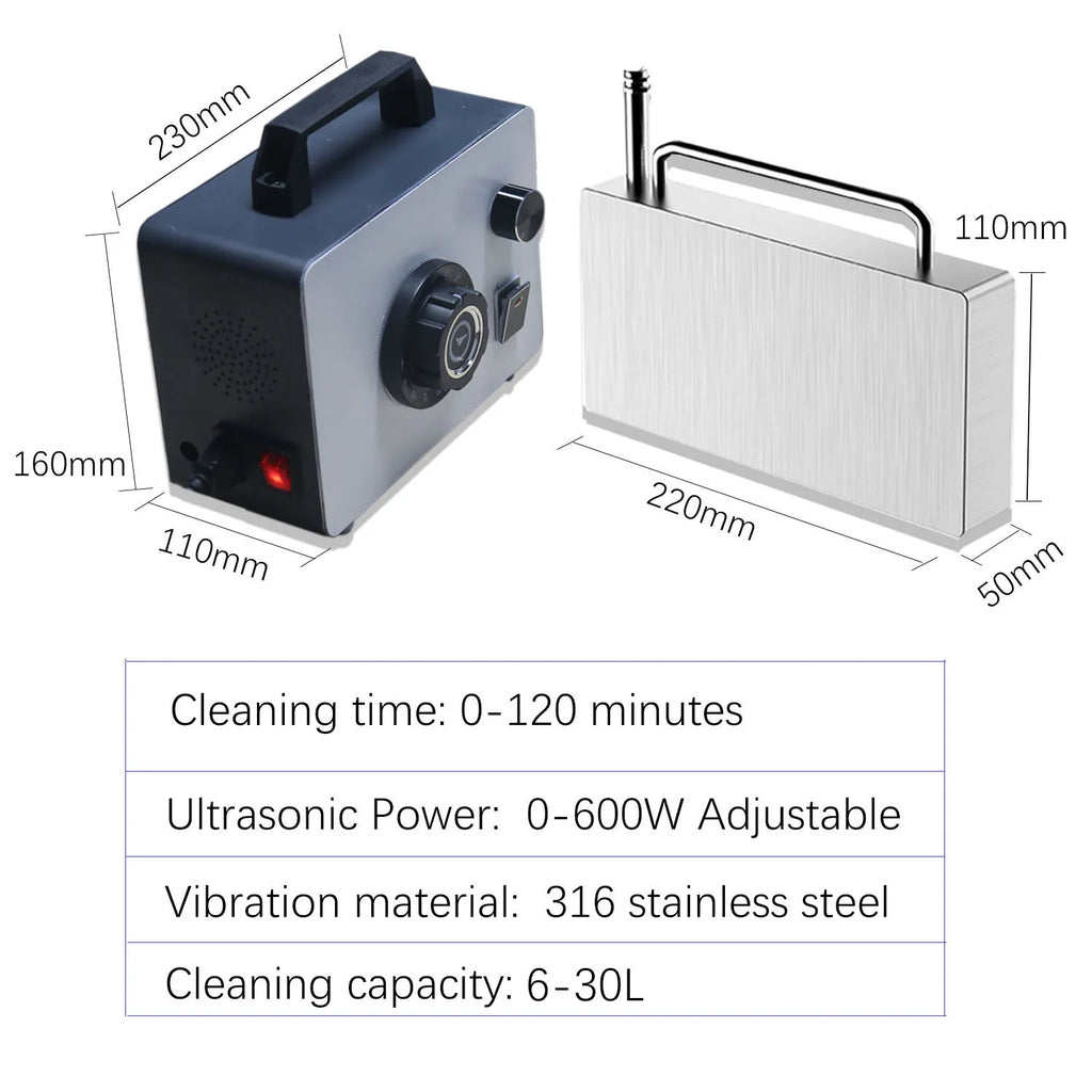 GENENG Ultrasonic Cleaner Portable Washing Machine 600W Mini Dishwasher Lave-Dishes Ultrasound Bath Sonic for Home Appliance