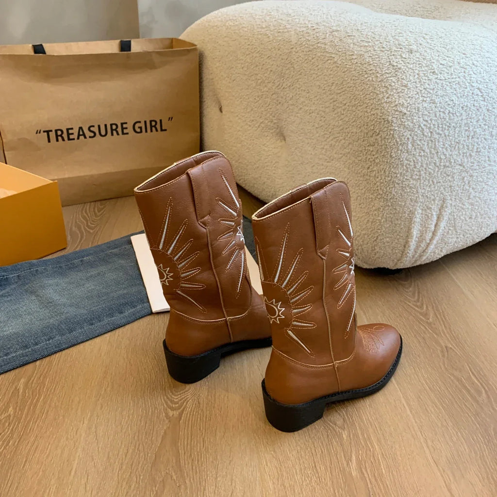 Women Ankle Boots Fashion Shoes Mid Heels Casual New 2024 Winter Sexy Women Boots Party Designer Elegant Pumps Chaussures Femme