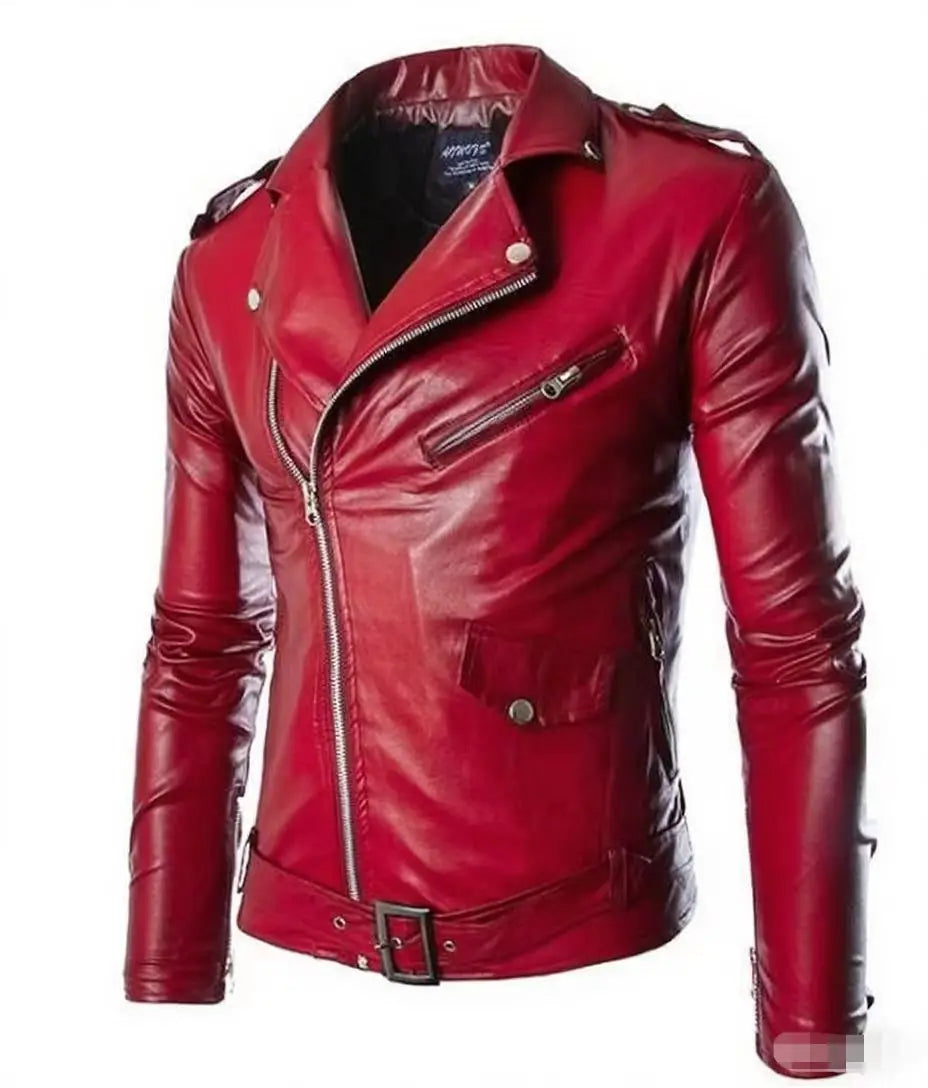 New Men's Leather Jackets Trendy Men's Motorcycle New Products