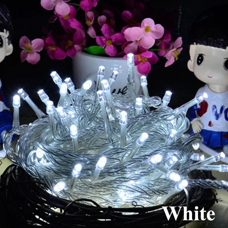 Outdoor LED String Lights Garland Waterproof Fairy Christmas Wedding Party Holiday Gardening Decoration Lights New Dropshipping