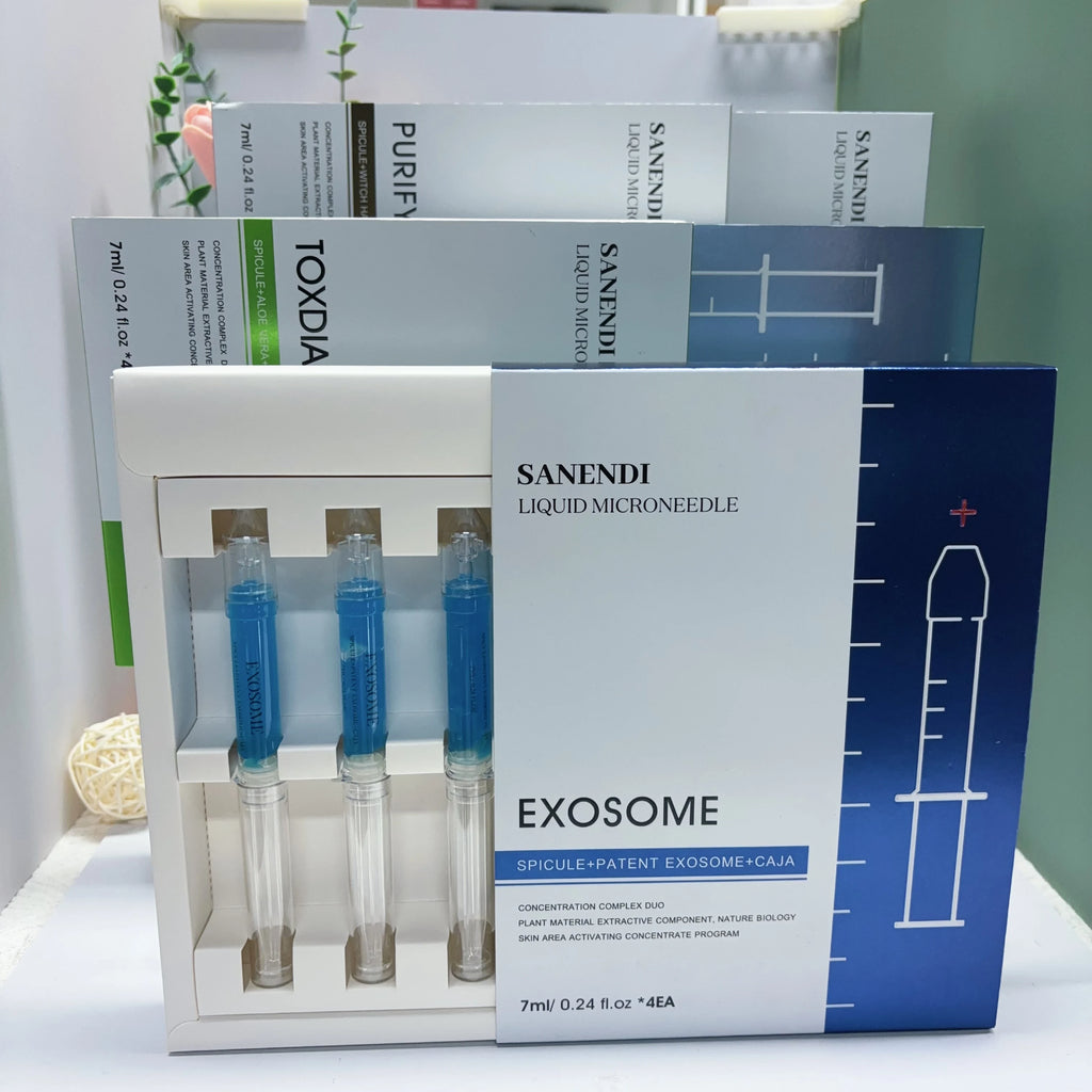 ✨ SANENDI Exosome Microneedle – Coffret Soin Réparateur (4×7 ml)