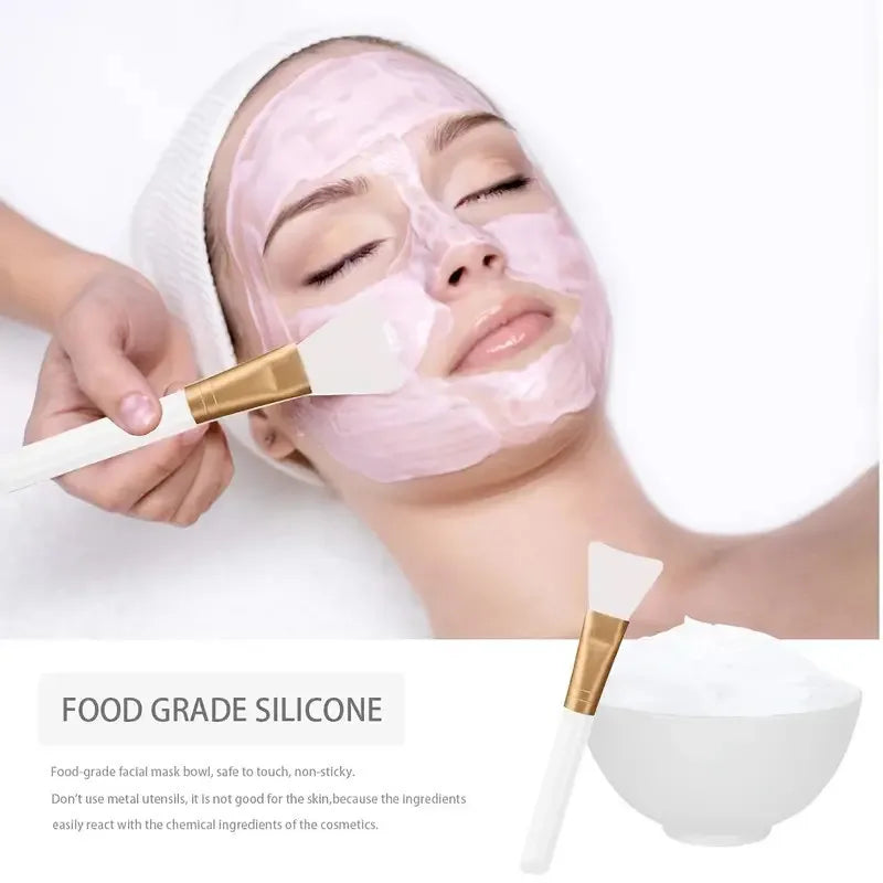 3/4pcs Face Mask Brush Set Reusable Mask Mixing Bowl Facial Applicator Spatula Stirring Soft Fan Facial Brushes Makeup Supplies