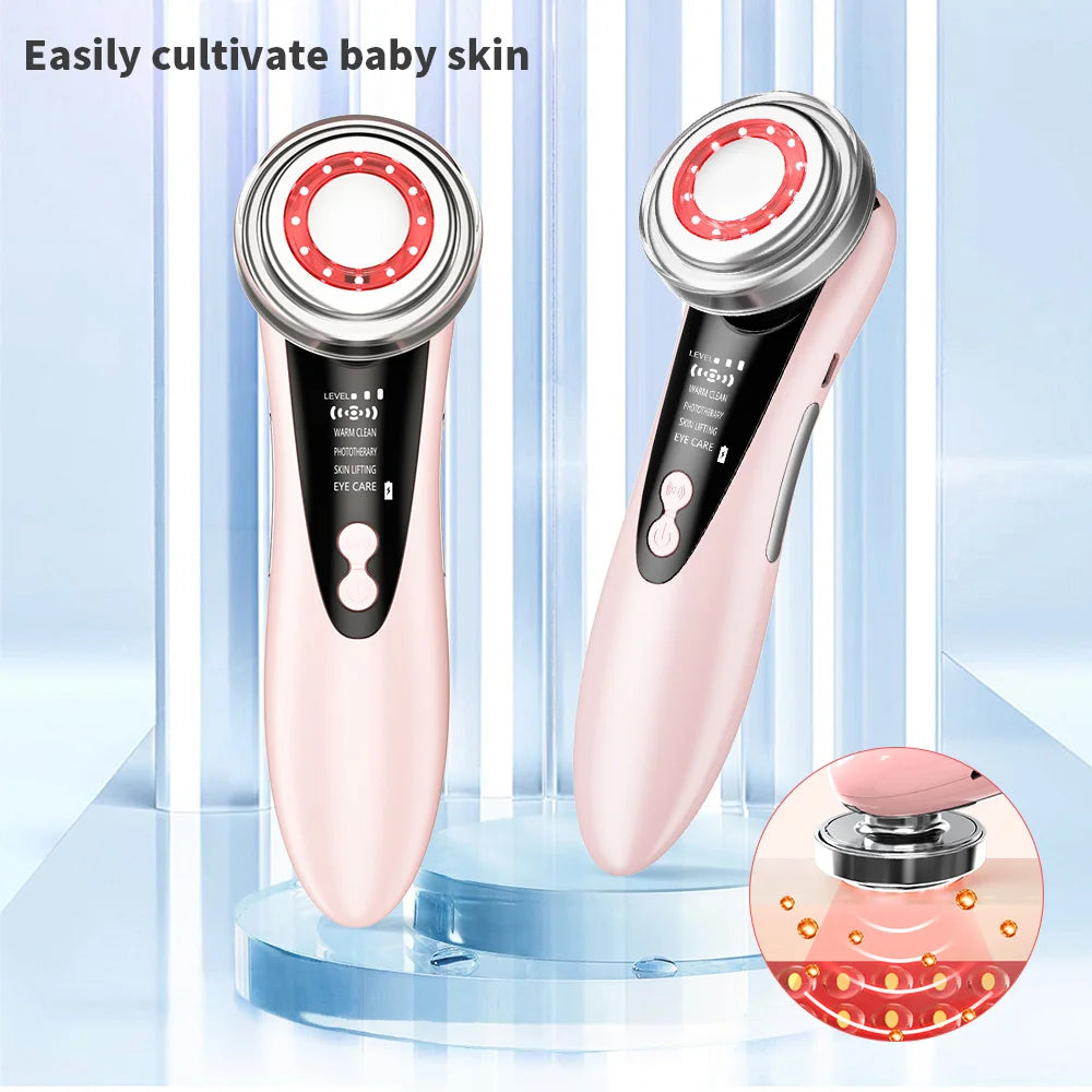 EMS Micro Current Lifting Device Vibration LED Face Skin Rejuvenation Wrinkle Remover Anti-Aging Facial Beauty Device