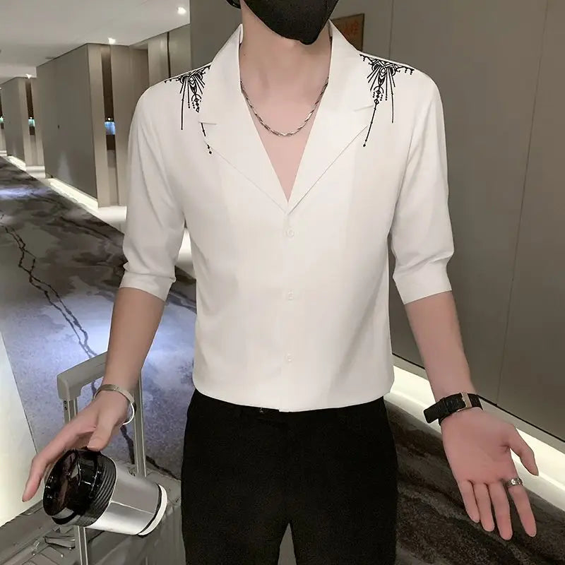 2025 New Men's Summer Trendy Brand High-end Slim Fit