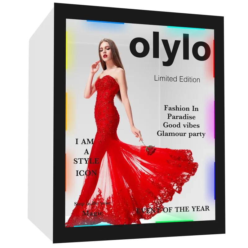 Weddings Photography Background decoration Props PVC magazine photo booth backdrop party event  led photo booth with led