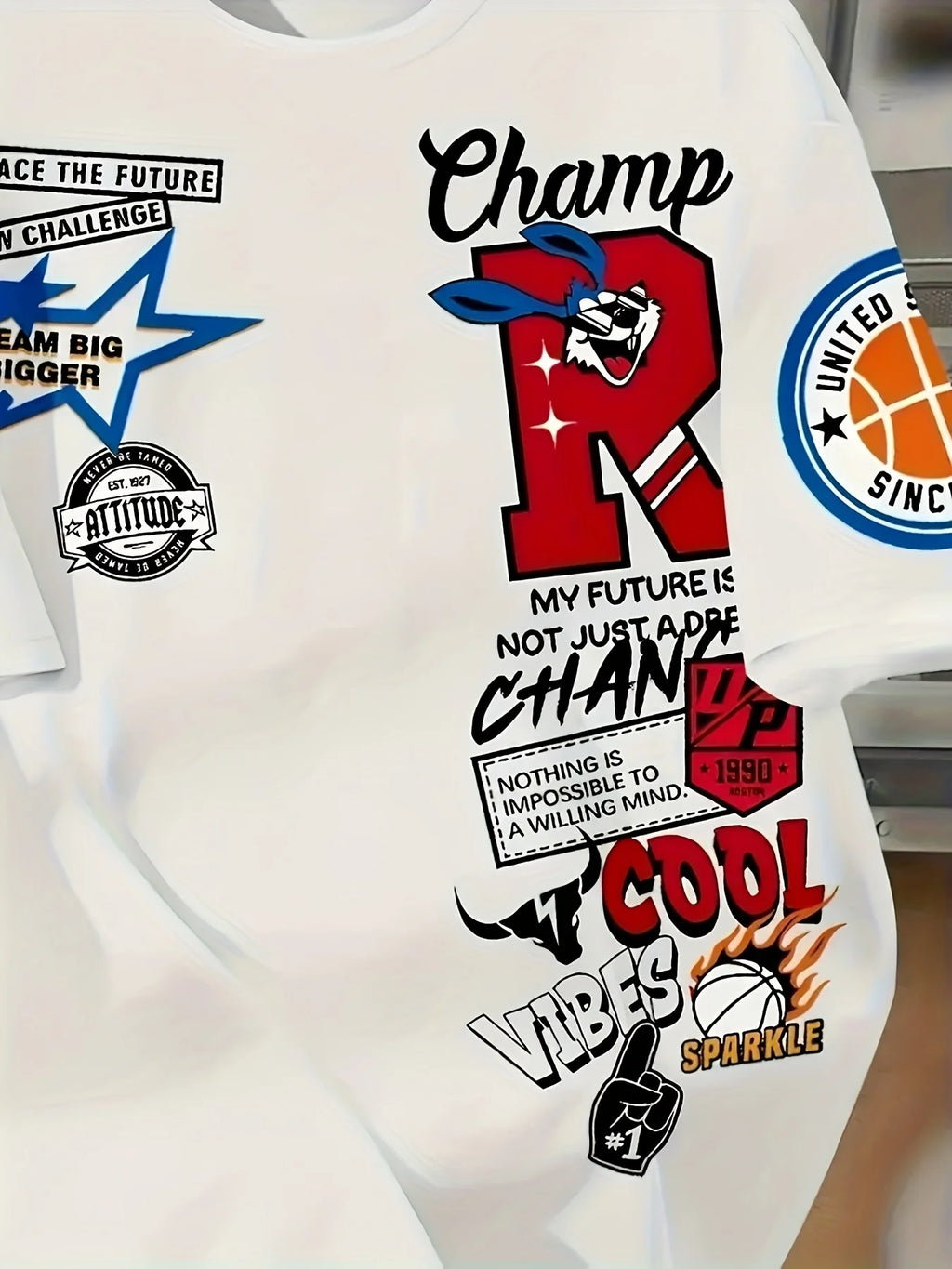 Men's Trendy Graphic Print T-Shirt - \