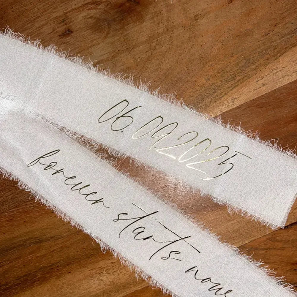 Custom Bridal Bouquet for Flowers Wedding Ribbon Wedding Keepsake Chiffon Ribbon Bachelorette Party Decorate Bridal Shower Gift