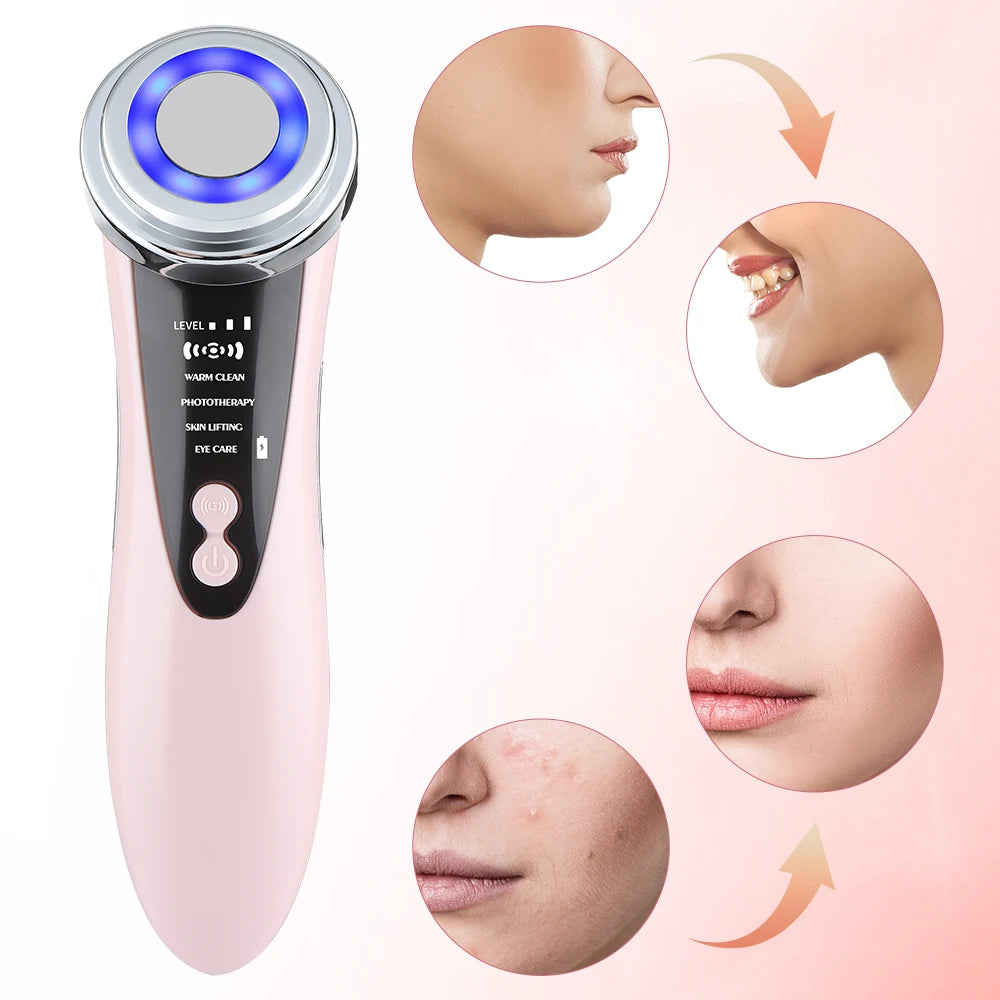 EMS Micro Current Lifting Device Vibration LED Face Skin Rejuvenation Wrinkle Remover Anti-Aging Facial Beauty Device