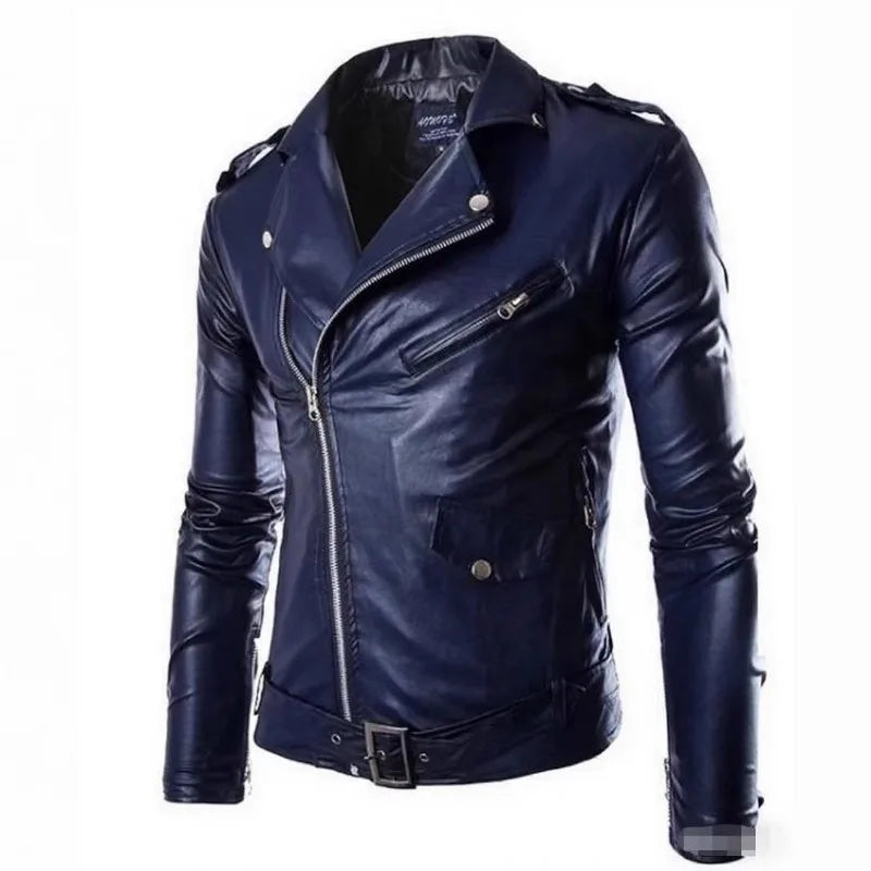 New Men's Leather Jackets Trendy Men's Motorcycle New Products