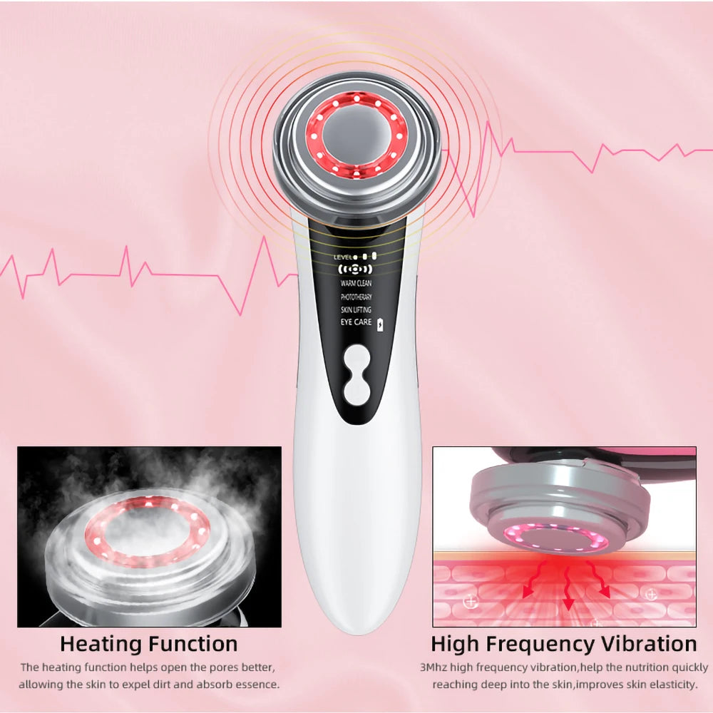 Multifunction Facial Massager 4 in 1 RF EMS Facial Radio Frequency Device Wireless Beauty Photon Skin Rejuvenation Instrument