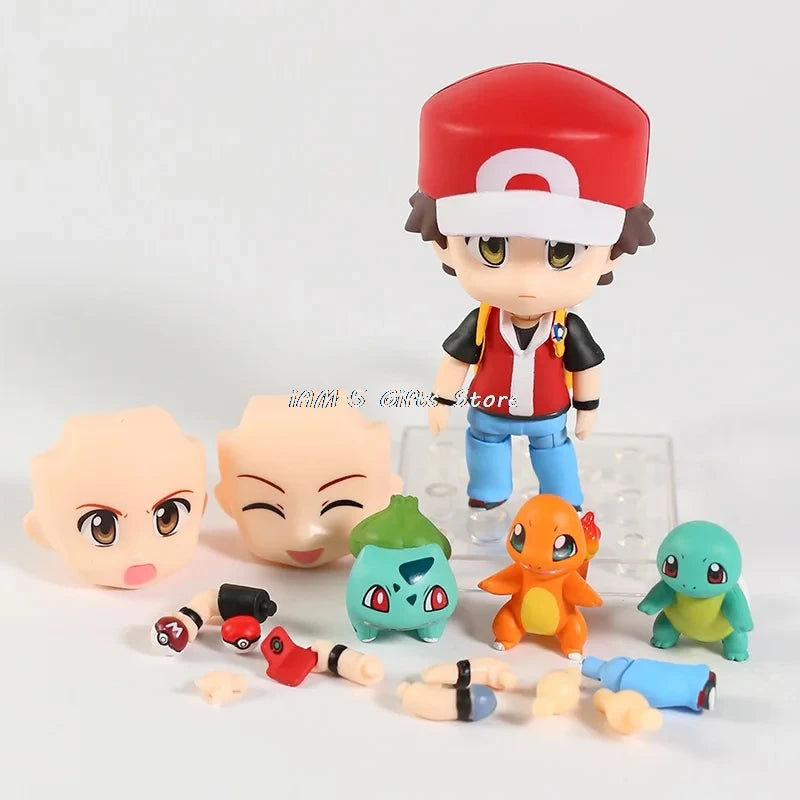 Pokemon PVC Action Figures Poke Ash Ketchum Trainers 425# Bulbasaur Squirtle Charmande pokemon Toys Cute Brinquedos Christmas