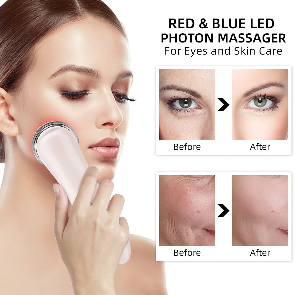 Multifunction Facial Massager 4 in 1 RF EMS Facial Radio Frequency Device Wireless Beauty Photon Skin Rejuvenation Instrument