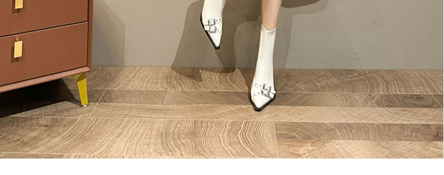 Ankle High Heels Women Chelsea Boots Sexy Pointed Toe Designer Shoes New Brand Winter 2024 Shoes Dress Gladiator Lady Chaussures