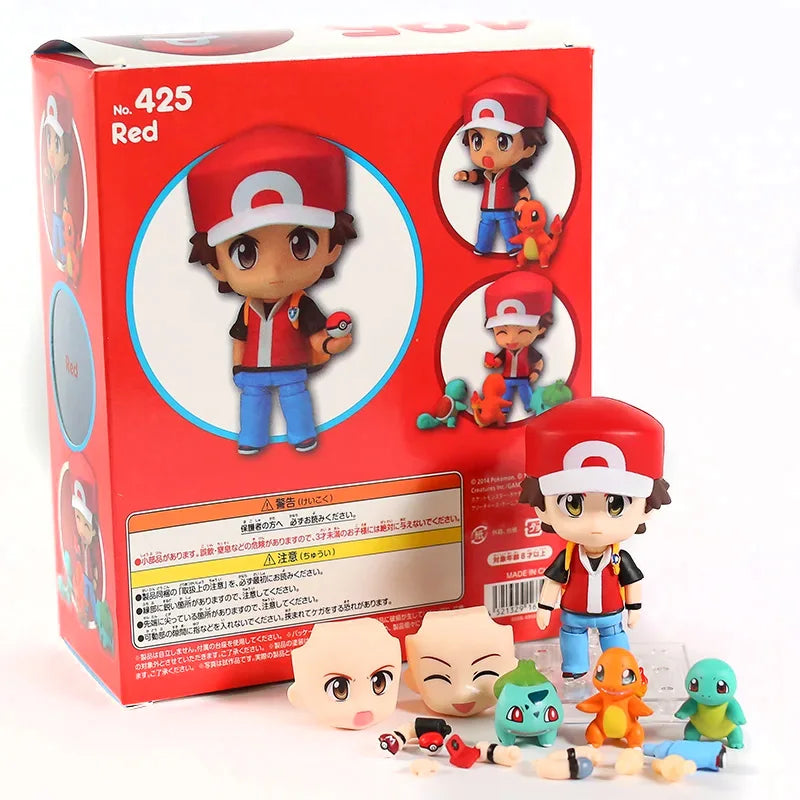 Pokemon PVC Action Figures Poke Ash Ketchum Trainers 425# Bulbasaur Squirtle Charmande pokemon Toys Cute Brinquedos Christmas