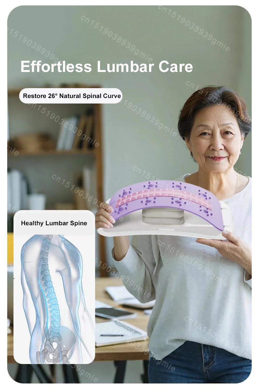 Adjustable Back Massager Airbag Waist Neck Support Massage Lumbar Cervical Muscle Relax Yoga Exercise Equipment Ergonomically