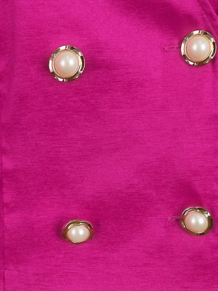 Women Tops Blouse Long Lantern Sleeves Double Buttons V Neck Shiny Glitter Party Classy Ladies Autumn Christmas 2023 New Female