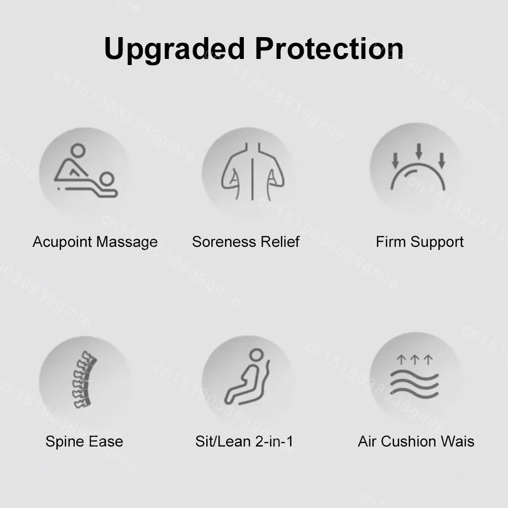 Adjustable Back Massager Airbag Waist Neck Support Massage Lumbar Cervical Muscle Relax Yoga Exercise Equipment Ergonomically