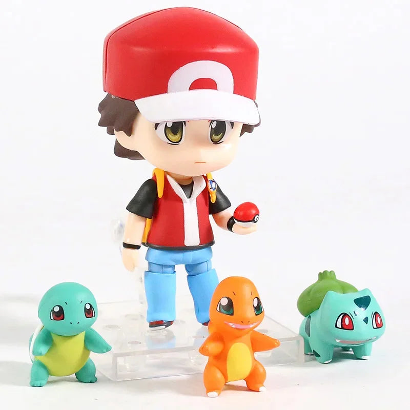 Pokemon PVC Action Figures Poke Ash Ketchum Trainers 425# Bulbasaur Squirtle Charmande pokemon Toys Cute Brinquedos Christmas