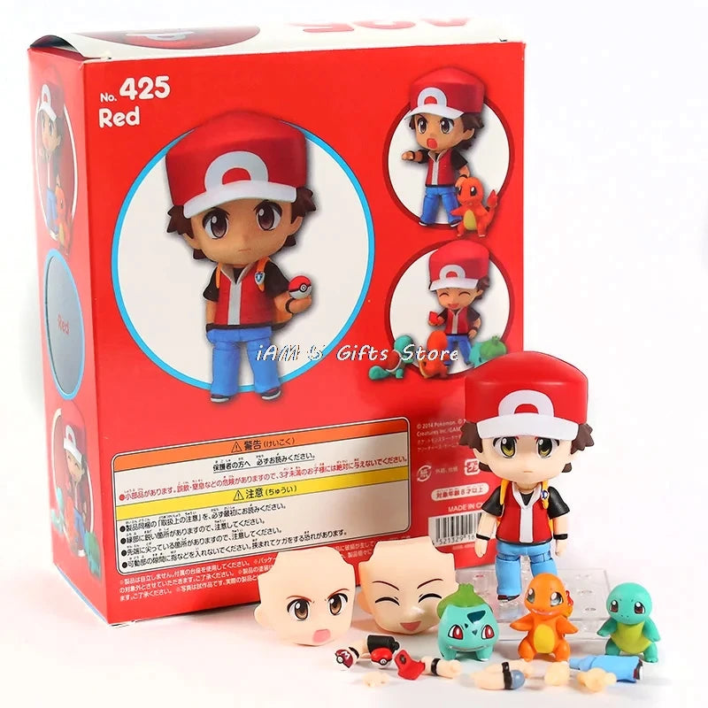 Pokemon PVC Action Figures Poke Ash Ketchum Trainers 425# Bulbasaur Squirtle Charmande pokemon Toys Cute Brinquedos Christmas