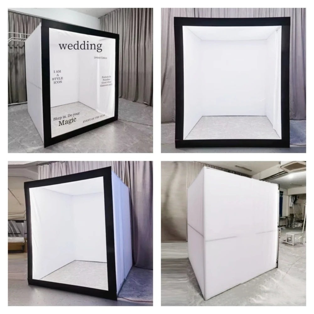 Weddings Photography Background decoration Props PVC magazine photo booth backdrop party event  led photo booth with led