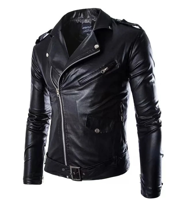 New Men's Leather Jackets Trendy Men's Motorcycle New Products