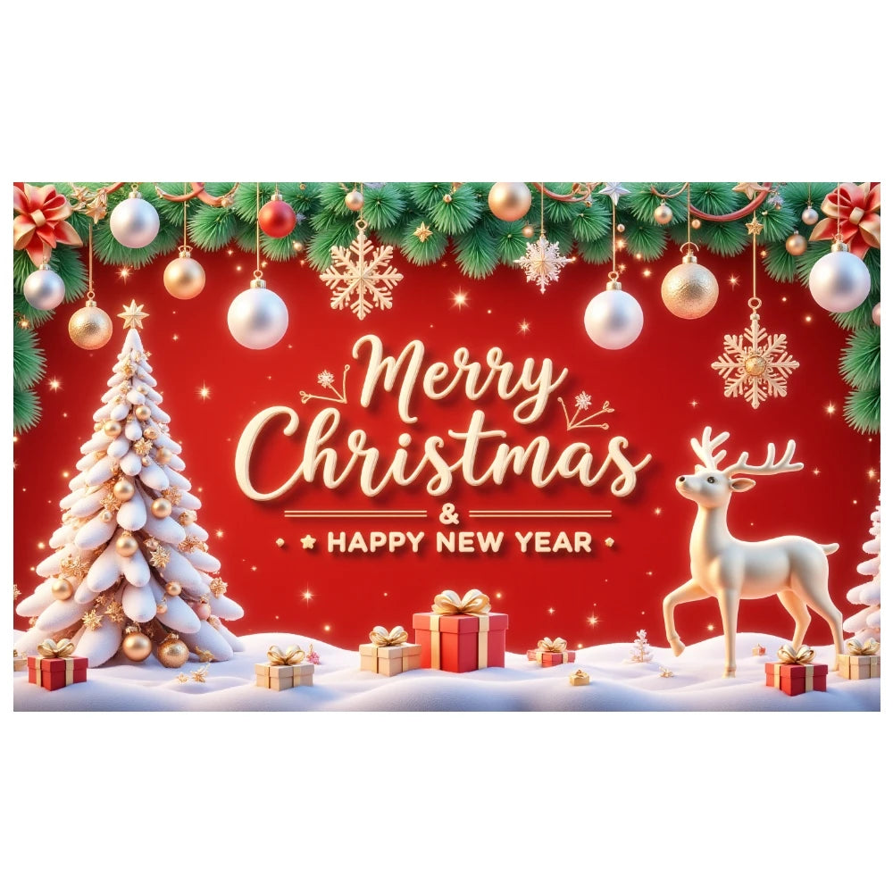 Merry Christmas Holiday Banner Decorative Ornaments New Year Decorative for Holiday Party Winter Celebration Home Decoration
